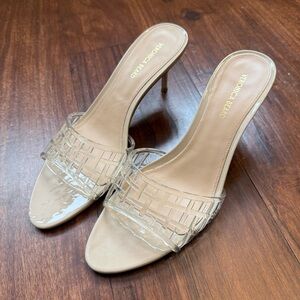 Veronica Beard Tia Jelly Sandal - Clear/Sand Tan Sz 8